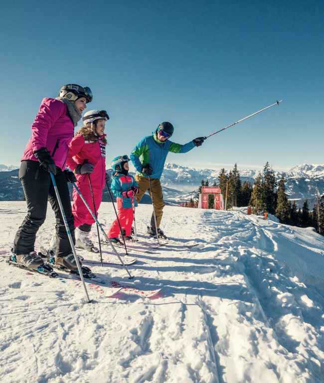 Skifahren mit der Familie am Monte Popolo © Tourismusverband Eben - sobietzki